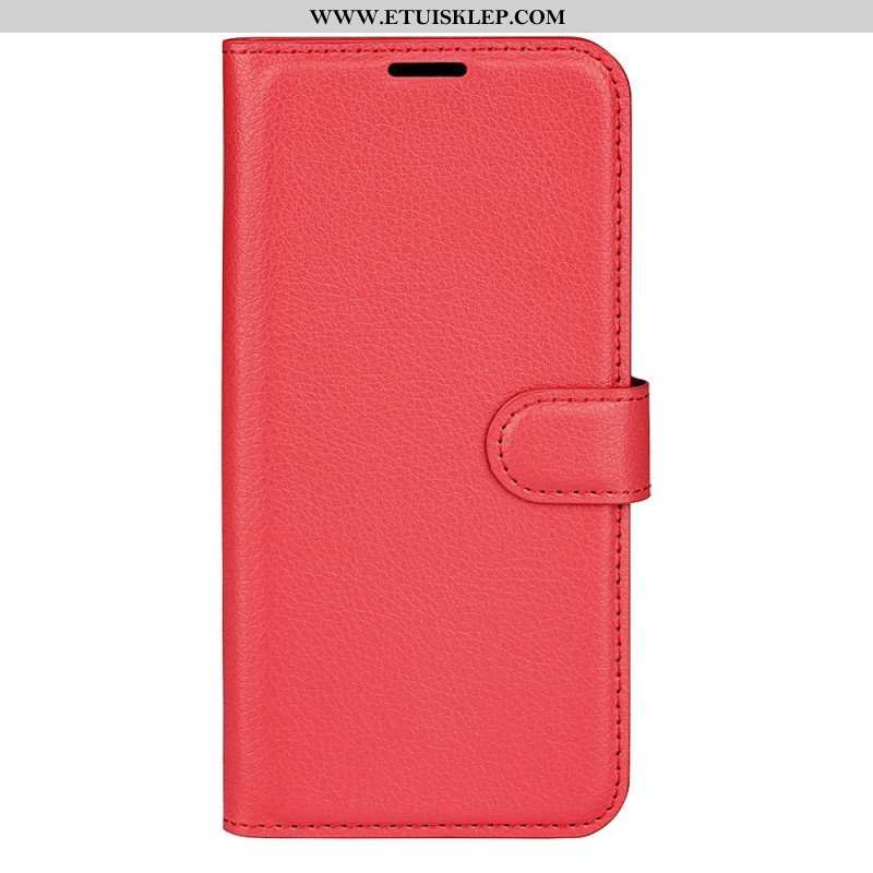 Etui Folio do Oppo Find X5 Lite Klasyczna Sztuczna Skóra Liczi